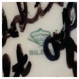 SELESIA Rose-Pattern Porcelain Compote Bowl - 9 in Diameter