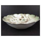 Porcelain Floral Bowl, Scalloped Rim, 9-inch Diameter- Made in Germany