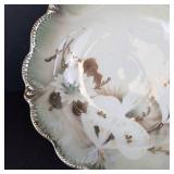 Porcelain Floral Bowl, Scalloped Rim, 9-inch Diameter- Made in Germany