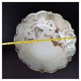 Porcelain Floral Bowl, Scalloped Rim, 9-inch Diameter- Made in Germany