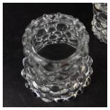 Bubble Glass Candle Holders - 2 Matching Pairs & 1 Single