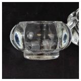 Bubble Glass Candle Holders - 2 Matching Pairs & 1 Single