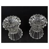 Crystal-Glass Candle Holders Set of 4 (2 Small, 2 Tall)