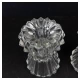 Crystal-Glass Candle Holders Set of 4 (2 Small, 2 Tall)