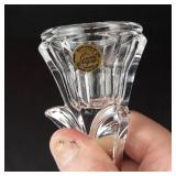 Orrefors Nimbus Votive Candle Holder - Bandol Lead Crystal - Block Crystal Candlestick