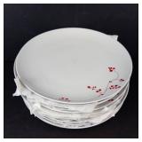 Mikasa Gourmet Basics Red Berry Plates (Lot of 9)