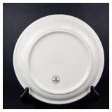 Homer Laughlin Best China Plates - Mint Green Rim, White Center, 12 Plates
