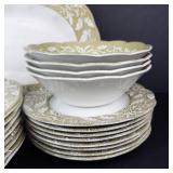 Meakin Renaissance English Dinnerware Set - 8 Dinner Plates, 8 Small Plates, 4 Bowls, 1 Platter