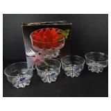 Studio Nova Glass Dessert Bowls - 4-Piece Footed Set