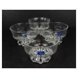 Studio Nova Glass Dessert Bowls - 4-Piece Footed Set