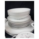 Petite Bouquet by Japan 47-Piece Floral Dinnerware Set - Pink Bloom Pattern