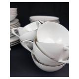 Petite Bouquet by Japan 47-Piece Floral Dinnerware Set - Pink Bloom Pattern