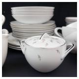 Petite Bouquet by Japan 47-Piece Floral Dinnerware Set - Pink Bloom Pattern