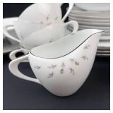 Petite Bouquet by Japan 47-Piece Floral Dinnerware Set - Pink Bloom Pattern