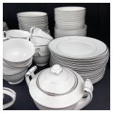 Harmony House Fine China Japan Dinnerware Set - Cups, Saucers, Plates, Bowls, Teapot