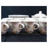 Pfaltzgraff Grapevine Dinnerware Set - White Porcelain with Purple Grapes