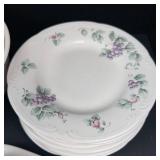 Pfaltzgraff Grapevine Dinnerware Set - White Porcelain with Purple Grapes