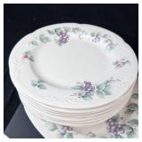 Pfaltzgraff Grapevine Dinnerware Set - White Porcelain with Purple Grapes