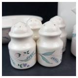 Pfaltzgraff Floral Canister Set with Lid, Creamer, Bowl & 4 Salt & Pepper Shakers