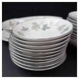 Sango Claire Fine China Dinnerware Set - 42-Piece, 10 Teacups, 18 Plates, Gravy Boat, Platter