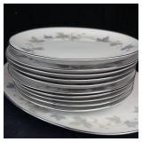 Sango Claire Fine China Dinnerware Set - 42-Piece, 10 Teacups, 18 Plates, Gravy Boat, Platter