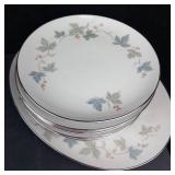 Sango Claire Fine China Dinnerware Set - 42-Piece, 10 Teacups, 18 Plates, Gravy Boat, Platter