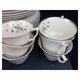 Old Ivory Syracuse China Coral Bell Pattern Dinnerware Set