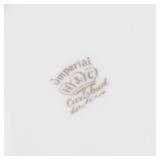 Imperial Floral Dinnerware Set - Porcelain with Pink Roses (Saucers, Plates, Cups, Bowls)