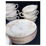 Pope-Gosser Clementine China Dinnerware Set - Teacups, Saucers & Plates