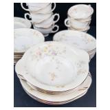 Pope-Gosser Clementine China Dinnerware Set - Teacups, Saucers & Plates