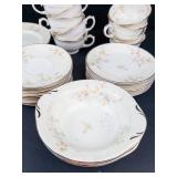 Pope-Gosser Clementine China Dinnerware Set - Teacups, Saucers & Plates