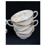Pope-Gosser Clementine China Dinnerware Set - Teacups, Saucers & Plates