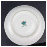 Nippon Hand Painted Teacups & Saucers Floral Border - 4 Cups, 4 Saucers, 8 Bowls