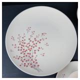 Edwin Knowles Lacquer Blossom Dinnerware Set - 13-Piece, 2 Teacups, 8 Saucers, 3 Plates