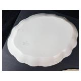 J&G Meakin Olde Avon Dale Platter - Homer Laughlin Hudson Plate - Pink Rose Scalloped Edge Platter