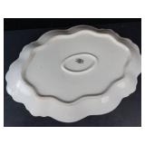 J&G Meakin Olde Avon Dale Platter - Homer Laughlin Hudson Plate - Pink Rose Scalloped Edge Platter