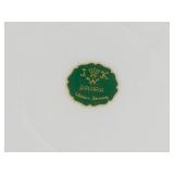 J.K. Bavaria Plate - Scenic Transfer, Deep Blue Rim - Western Germany