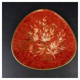 Rosenthal 2430 Handgemalt Plate - Red Floral on Gold Rim
