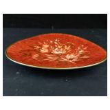 Rosenthal 2430 Handgemalt Plate - Red Floral on Gold Rim