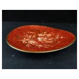 Rosenthal 2430 Handgemalt Plate - Red Floral on Gold Rim