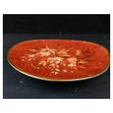 Rosenthal 2430 Handgemalt Plate - Red Floral on Gold Rim