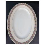 Feldta China Germany Lidded Oval Tureen - Matching Underplate, Gold Handles