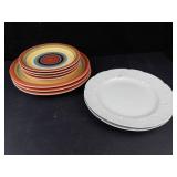 Mainstays Sonoma Stripes Dinnerware Set - 9-Piece with Dansk Ivy Pattern Salad Plates