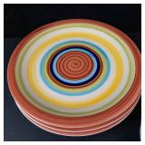 Mainstays Sonoma Stripes Dinnerware Set - 9-Piece with Dansk Ivy Pattern Salad Plates