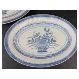 Blue & White Floral Plates (Lot of 2)