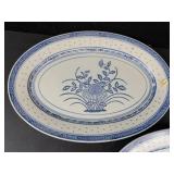 Blue & White Floral Plates (Lot of 2)