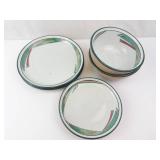 Noritake New West Stoneware 8696 Pattern Dishes - 2 Bowls, 2 Mugs, 4 Plates