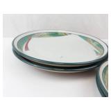 Noritake New West Stoneware 8696 Pattern Dishes - 2 Bowls, 2 Mugs, 4 Plates