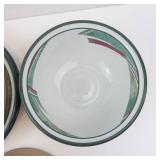 Noritake New West Stoneware 8696 Pattern Dishes - 2 Bowls, 2 Mugs, 4 Plates