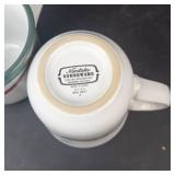 Noritake New West Stoneware 8696 Pattern Dishes - 2 Bowls, 2 Mugs, 4 Plates